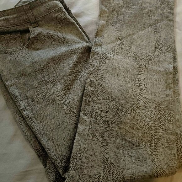 Pants, Chicos Platinum Animal print Cotton and Lycra, Jean style. - Picture 1 of 8